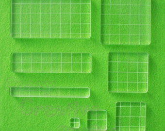 8 pc Acrylic stamp block set