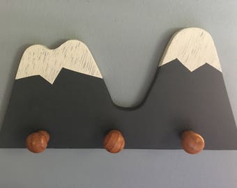 Snow-capped mountain wall hanger