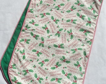 Reversible Christmas table runner