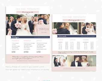 photographers price list template floral photography pricing