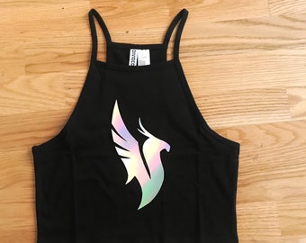 Custom ILLENIUM Crop Top in Black