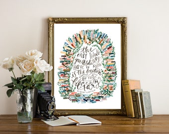 The Only Thing You Absolutely Have to Know // 8 x 10 / Book Gift / Wall Decor / Library / Book Lover Gift / Nursery Art Book Quote
