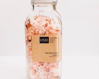 Rose Bath Salts/ Mothers Day Gift/ Gift for mom/ Gift for her/ Birthday Gift Idea/ Relaxing bath salts/ gift for women/ wife gift/ Bath soak