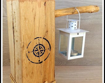 Candle lantern in Driftwood