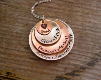 PERSONALIZED NANA NECKACE - Nana Jewelry, Nana Layered Necklace, Mother's Day Nana Jewelry, Mother's Day Nana Necklace,