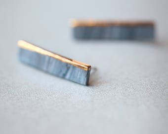 Bjøra, blue porcelain earrings