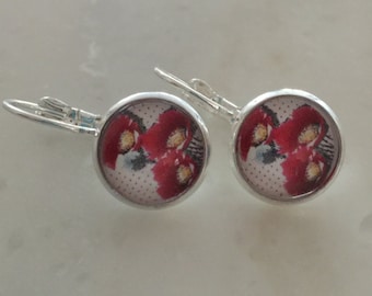 Delicate earrings COQUELICOT 12mm