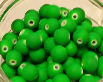 20 matte neon 10mm acrylic beads