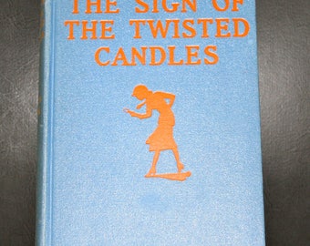 Antique, first edition, 1933, Nancy Drew, Sign of the Twisted Candles, Carolyn Keene, very good condition