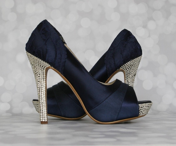 navy blue party shoes