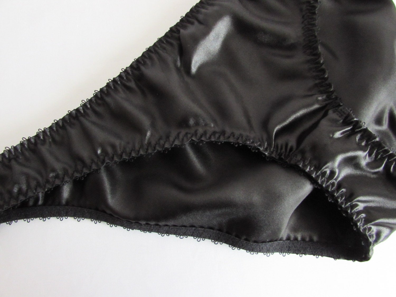 Silky Black Satin Panties For Men By Biscuit Couture Custom