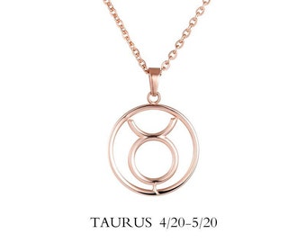 Taurus Necklace / Taurus Sign Necklace / Taurus Jewelry / Zodiac Necklace / Taurus Zodiac Necklace