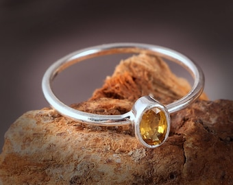 Handmade Jewelry, 925 Sterling Silver, Sapphire Rings, Yellow Sapphire Rings, Indian Jewelry, Gift For Her, Gift For Wife, Christmas Gift