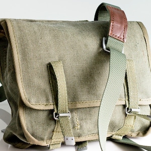 10% OFF Messenger bag military canvas Army bag Military Backpack Vintage army bag Russian or Polish bag army School bag military accessory