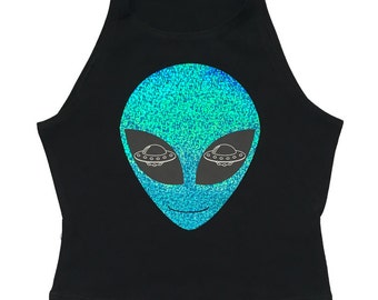 holographic alien shirt