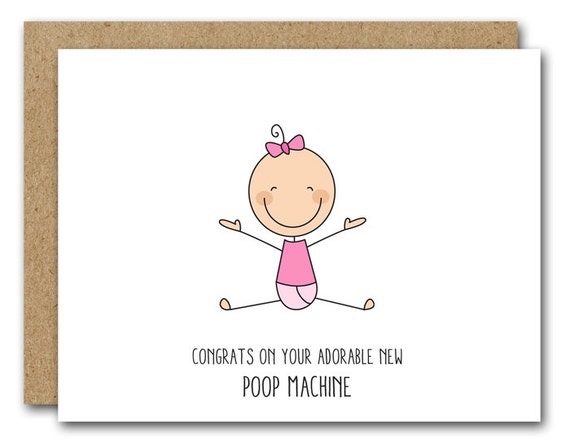 PRINTABLE New Baby Card Funny New Baby Card INSTANT