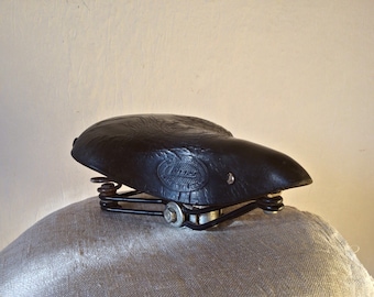 Vintage LEPPER bicycle saddle, Genuine leather bike saddle, Wide saddle, Bicycle chair, Hipster bicycle saddle, Bike accessories