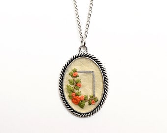 HANDMADE EMBROIDERED PENDANT