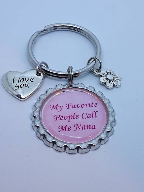 Nana Gift Grammie Keychain Nana Keychain Daisy Keychain My