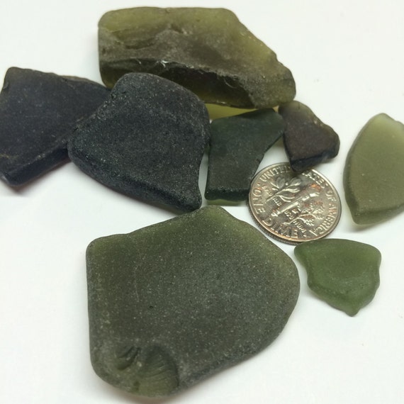 Pirates Black Sea Glass Supply Genuine Frosty Rare Sea Glass