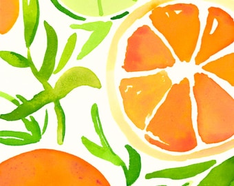 Orange Slices Note Cards