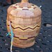 Segmented Oak Yarn Bowl with Lid KB 63