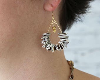 Statement Earrings for Her - Beaded Teardrop Earrings - Earrings for a Girlfriend - Dangle Earrings - Drop Earrings - Gift for her under 25