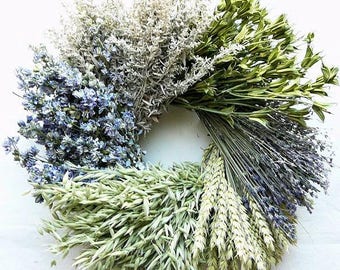Little Cutie Wreath | Dried Flower Wreath | Blue Wreath | Dried Wreath