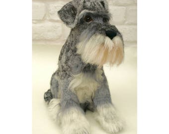 Schnauzer Knitting and Felting Kit Free UK Shipping
