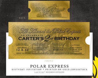 POLAR EXPRESS . birthday invitation