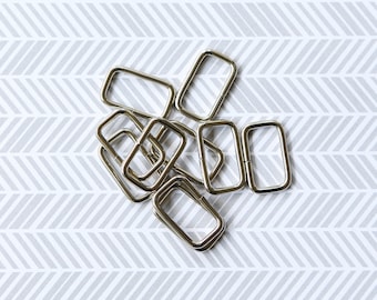 20 Pieces of Small Silver Rectangular Rings ATN00096