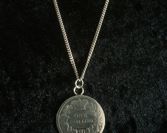 1839 One Shilling Coin Necklace