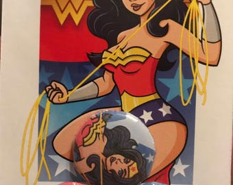 Wonder Woman Button or Magnet Set