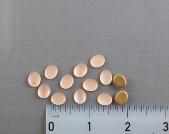Vintage Oval Peach Frosted Glass Cabochon