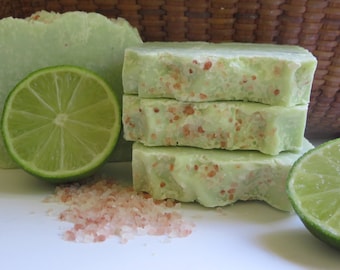 Sea Salt Margarita Lime Soap, All Natural Soap, Salt Bar, Bath Soap, Cold Process Soap, Bar Soap, Artisan Soap, New Hampshire Soap Gift Soap