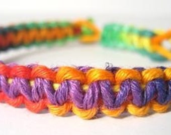 Rainbow Hemp Bracelet - Made to Order