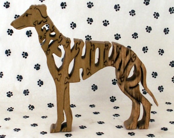 Greyhound Handmade Fretwork Wood Jigsaw Puzzle