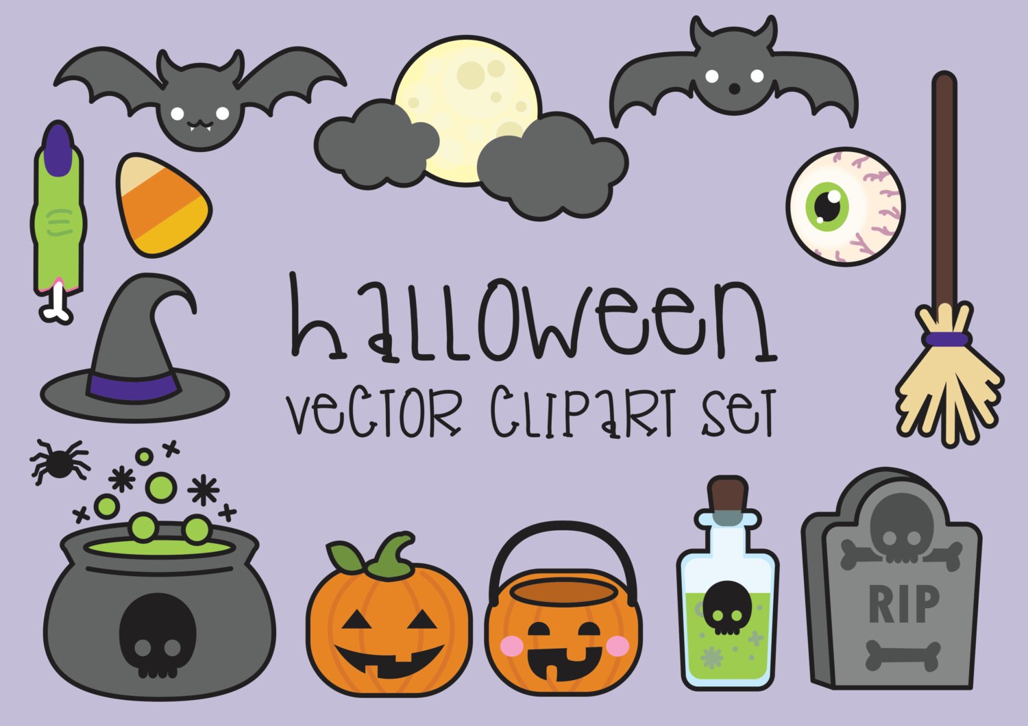 Download Premium Vector Clipart Halloween Clipart Spooky Halloween