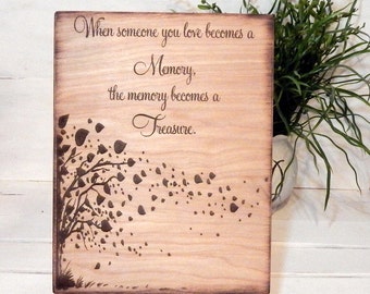 Personalized Sign,Memorial Sign, Memorial Gift, Sympathy Gift, Condolence, Memory Sign