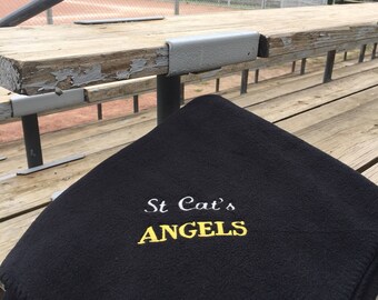 Personalized Stadium Blanket with Name, Custom Blanket Gift Personalized Fleece Throw, 50"x60" choice of colors, Personalized Blanket