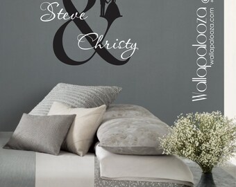 Wedding Gift - Wedding wall decal - bride and groom decal - master bedroom wall decal - love wall decal - Bedroom wall decor - Wall decor