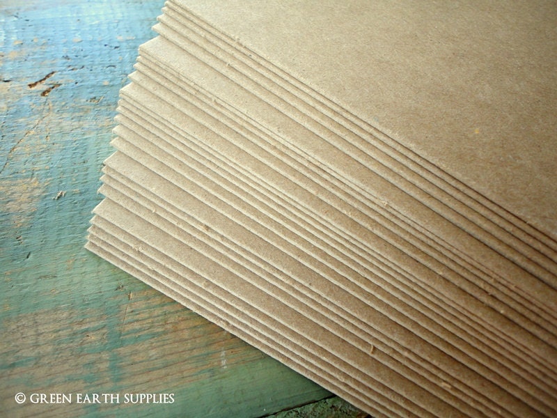 25 thick 50pt chipboard sheets 8.5 x 11 kraft brown chipboard