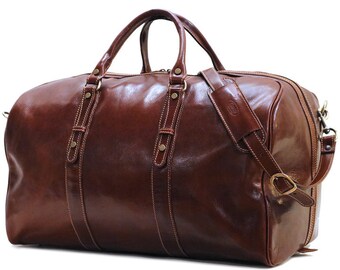 Venezia Grande, Leather Duffel Bag, Weekend bag, Duffle Bag, mens duffel bag, Gym Bag, overnight bag (18G)