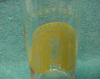 1939 New York World's Fair Glass Water 5 1/4" Administration 1940
