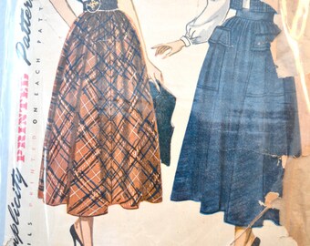 1940s Vintage Simplicity Pattern 2944 Misses Blouse, Skirt and Bolero size 14 bust 32