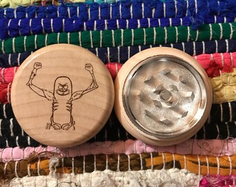 pickle rick suit morty adventures engraved 2 piece wooden grinder show series funny