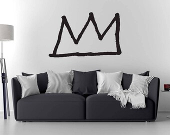 Basquiat Crown Wall Decal / Basquiat Art / Home Decor / Wall Sticker / Wall Decal