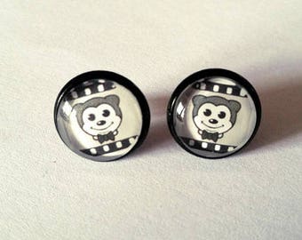 Earrings retro cartoon