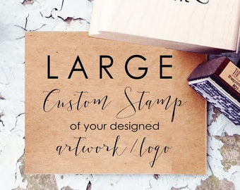 Large Custom Stamp- Custom Logo Rubber Stamp- Oversized Custom Stamp - Custom Business Stamp- Extra Large Size Stamp- Custom Logo Design