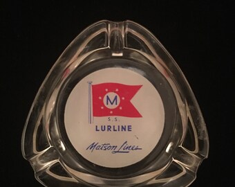 SS Lurline Souvenir Advertising Ashtray - Matson Lines